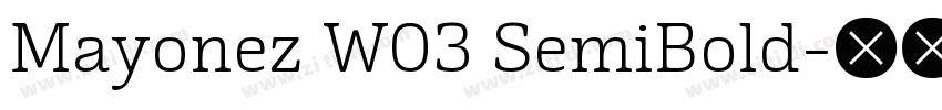 Mayonez W03 SemiBold字体转换